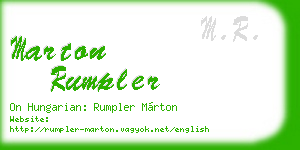 marton rumpler business card
